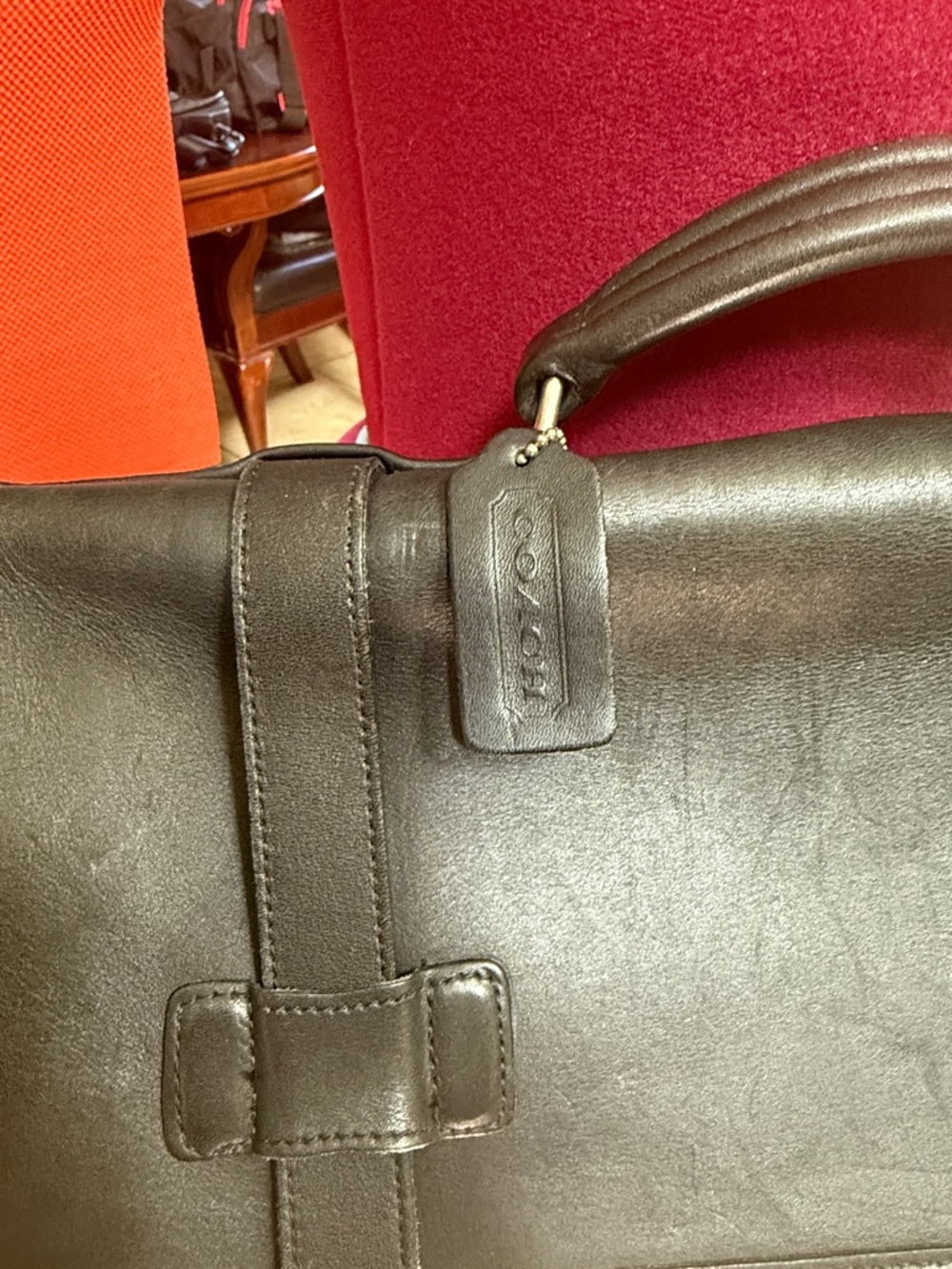 Coach Professional Madison vintage black leather briefcase-like new - Picture 2 of 10